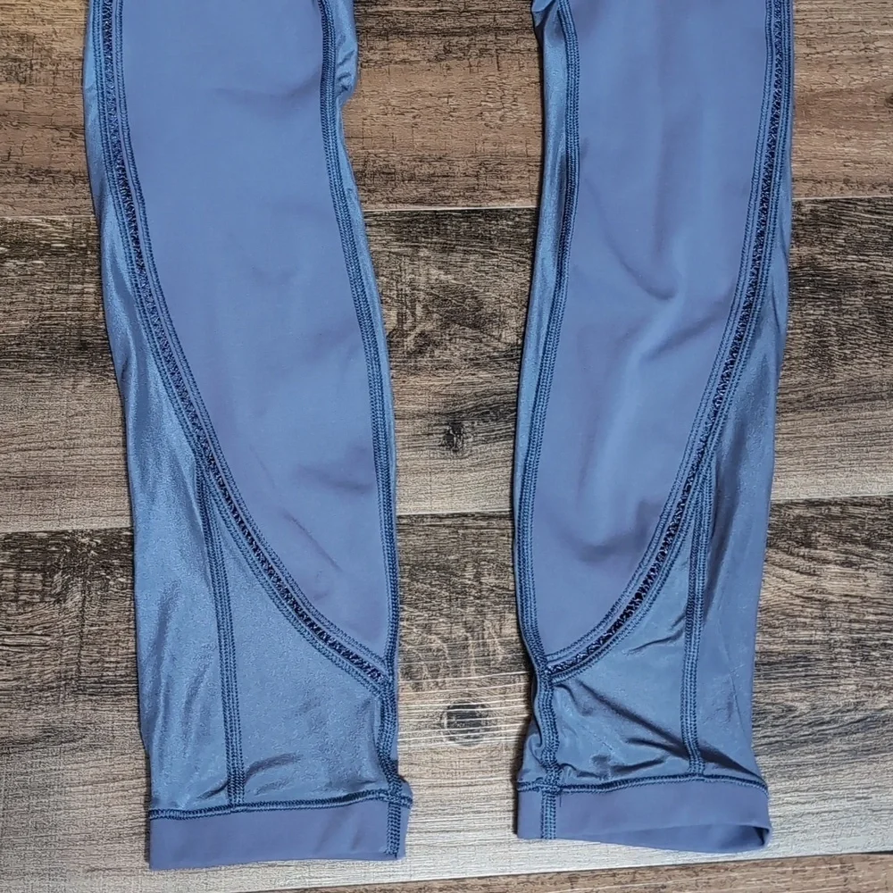 LULULEMON Sculpt It Tight 'Greyvy' (Purple-ish?) Semi-Sheer Panels Hi-Rise Sz 8